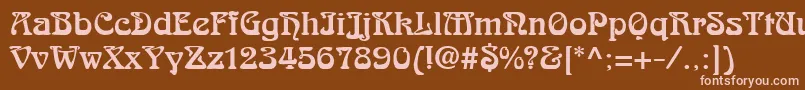 ArabikdbNormal Font – Pink Fonts on Brown Background