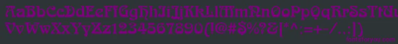Czcionka ArabikdbNormal – fioletowe czcionki na czarnym tle