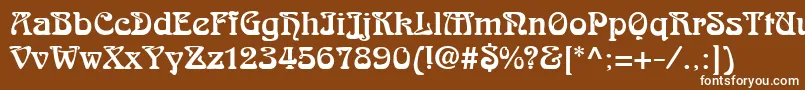 Czcionka ArabikdbNormal – białe czcionki na brązowym tle