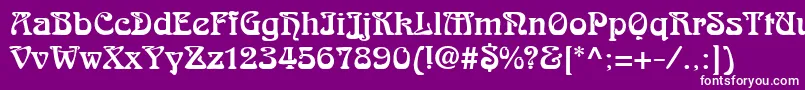 フォントArabikdbNormal – 紫の背景に白い文字