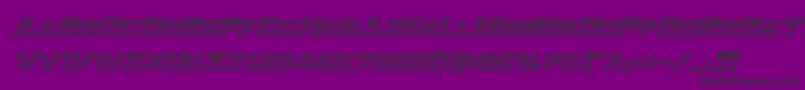 Oceanicdriftchromeital Font – Black Fonts on Purple Background