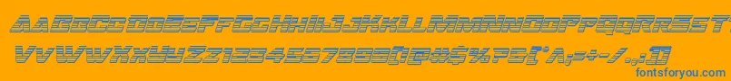 Oceanicdriftchromeital Font – Blue Fonts on Orange Background