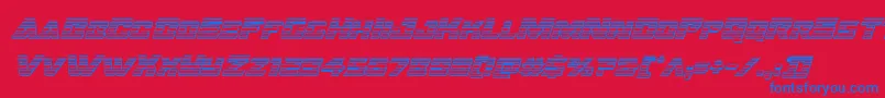 Oceanicdriftchromeital Font – Blue Fonts on Red Background