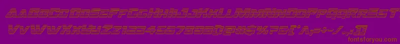 Oceanicdriftchromeital Font – Brown Fonts on Purple Background