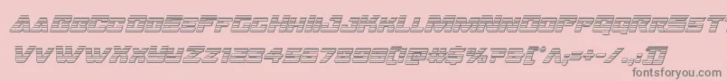 Oceanicdriftchromeital Font – Gray Fonts on Pink Background