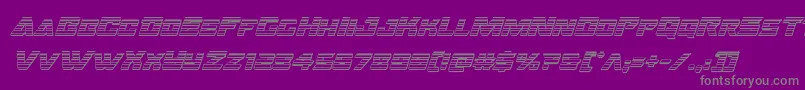 Oceanicdriftchromeital Font – Gray Fonts on Purple Background