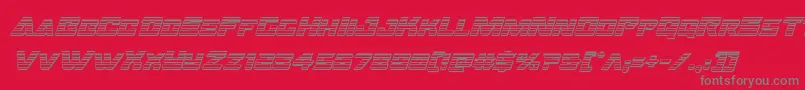 Oceanicdriftchromeital Font – Gray Fonts on Red Background