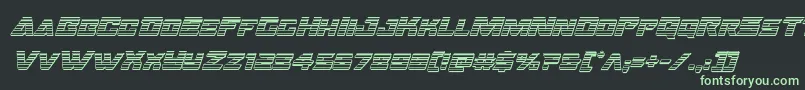 フォントOceanicdriftchromeital – 黒い背景に緑の文字