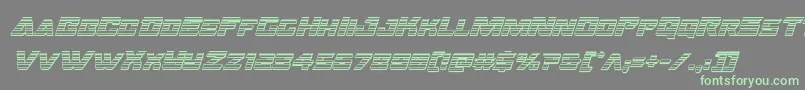 Oceanicdriftchromeital Font – Green Fonts on Gray Background