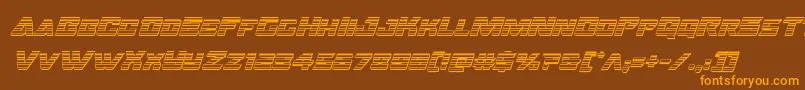Oceanicdriftchromeital Font – Orange Fonts on Brown Background