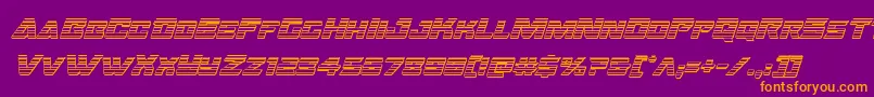 Oceanicdriftchromeital Font – Orange Fonts on Purple Background