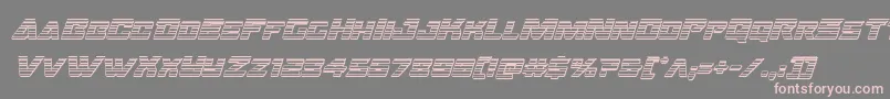 Oceanicdriftchromeital Font – Pink Fonts on Gray Background