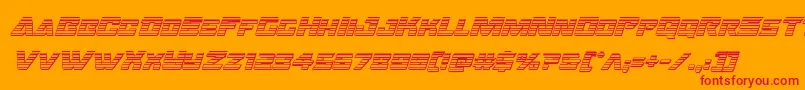 Oceanicdriftchromeital Font – Red Fonts on Orange Background
