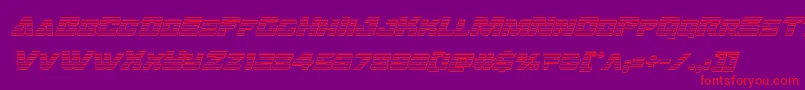 Oceanicdriftchromeital Font – Red Fonts on Purple Background