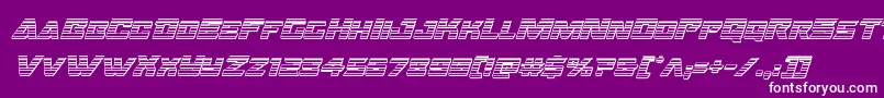 Oceanicdriftchromeital Font – White Fonts on Purple Background