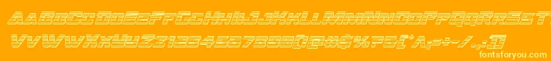 Oceanicdriftchromeital Font – Yellow Fonts on Orange Background