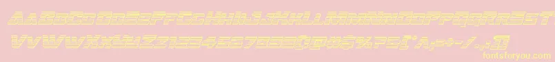 Oceanicdriftchromeital Font – Yellow Fonts on Pink Background