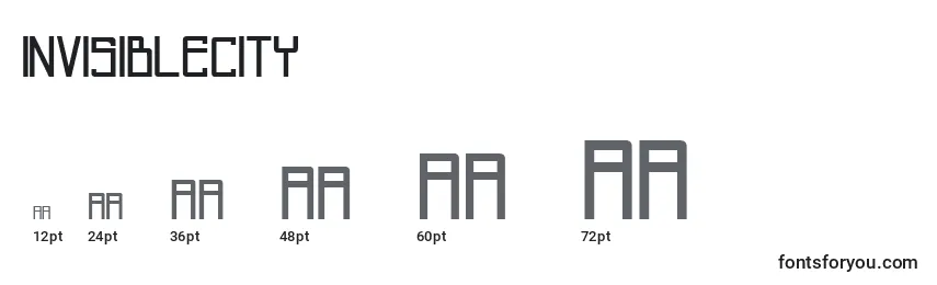 Invisiblecity Font Sizes