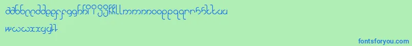 Шрифт HighInLove – синие шрифты на зелёном фоне