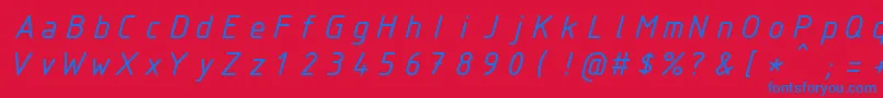 IsocteurItalic Font – Blue Fonts on Red Background