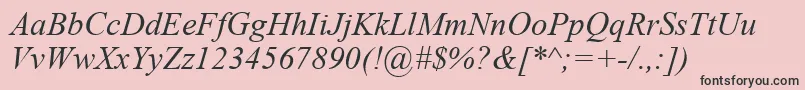TimesNewRomanРљСѓСЂСЃРёРІ Font – Black Fonts on Pink Background