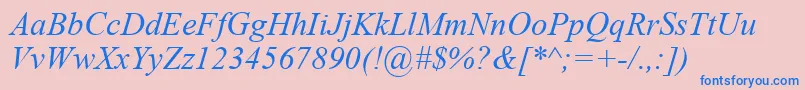 TimesNewRomanРљСѓСЂСЃРёРІ Font – Blue Fonts on Pink Background