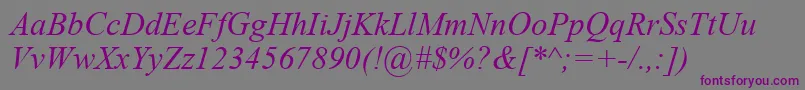 TimesNewRomanРљСѓСЂСЃРёРІ Font – Purple Fonts on Gray Background