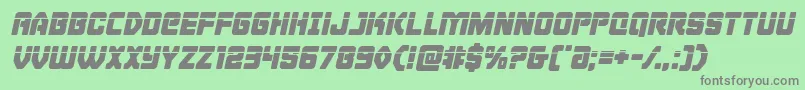 More about Cyborgroosterlaserital Font Cyborgroosterlaserital Font – Gray Fonts on Green Background