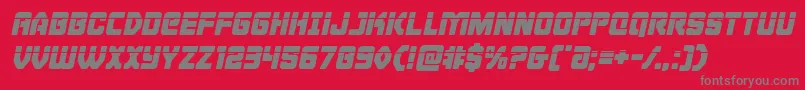 フォントCyborgroosterlaserital – 赤い背景に灰色の文字