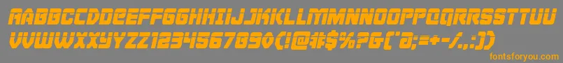 Cyborgroosterlaserital Font – Orange Fonts on Gray Background