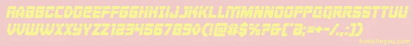 Cyborgroosterlaserital Font – Yellow Fonts on Pink Background