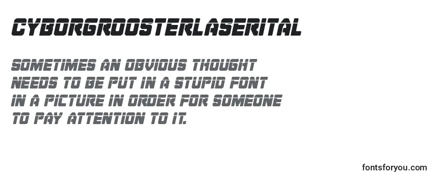 Review of the Cyborgroosterlaserital Font