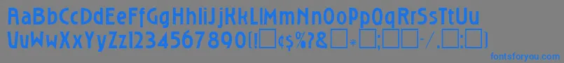 Шрифт DgRoslyngothicNormal – синие шрифты на сером фоне