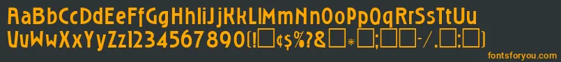 Шрифт DgRoslyngothicNormal – оранжевые шрифты на чёрном фоне