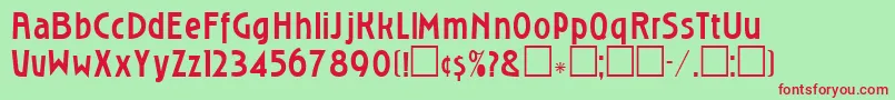 DgRoslyngothicNormal Font – Red Fonts on Green Background