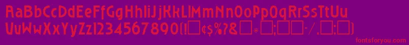 DgRoslyngothicNormal Font – Red Fonts on Purple Background