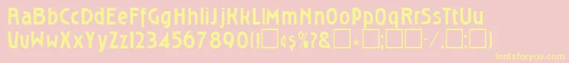 DgRoslyngothicNormal Font – Yellow Fonts on Pink Background