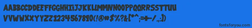 VtcGaragesale Font – Black Fonts on Blue Background