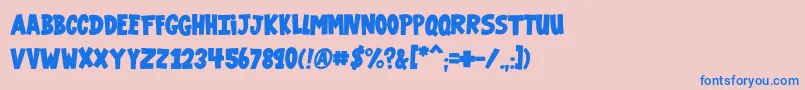 VtcGaragesale Font – Blue Fonts on Pink Background