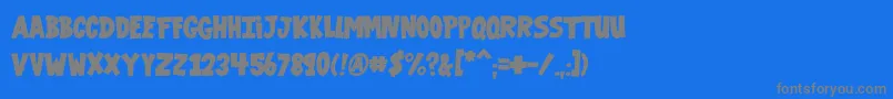 VtcGaragesale Font – Gray Fonts on Blue Background