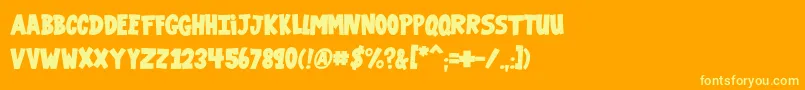 VtcGaragesale Font – Yellow Fonts on Orange Background