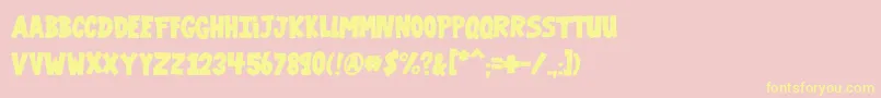 VtcGaragesale Font – Yellow Fonts on Pink Background