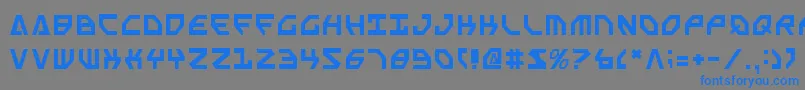 フォントSscriptv2 – 灰色の背景に青い文字