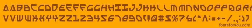 Sscriptv2-fontti – ruskeat fontit oranssilla taustalla