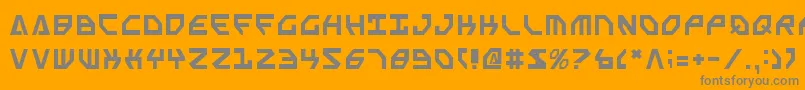 フォントSscriptv2 – オレンジの背景に灰色の文字