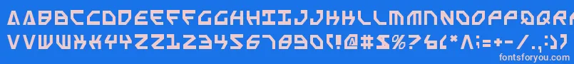 フォントSscriptv2 – ピンクの文字、青い背景