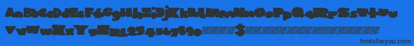 Popularculture Font – Black Fonts on Blue Background