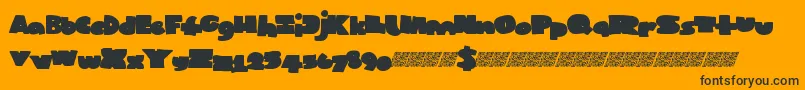 Popularculture Font – Black Fonts on Orange Background