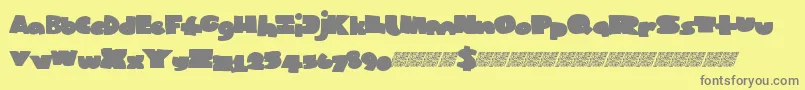 Popularculture Font – Gray Fonts on Yellow Background