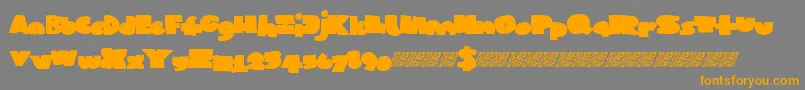 Popularculture-Schriftart – Orangefarbene Schriften auf grauem Hintergrund